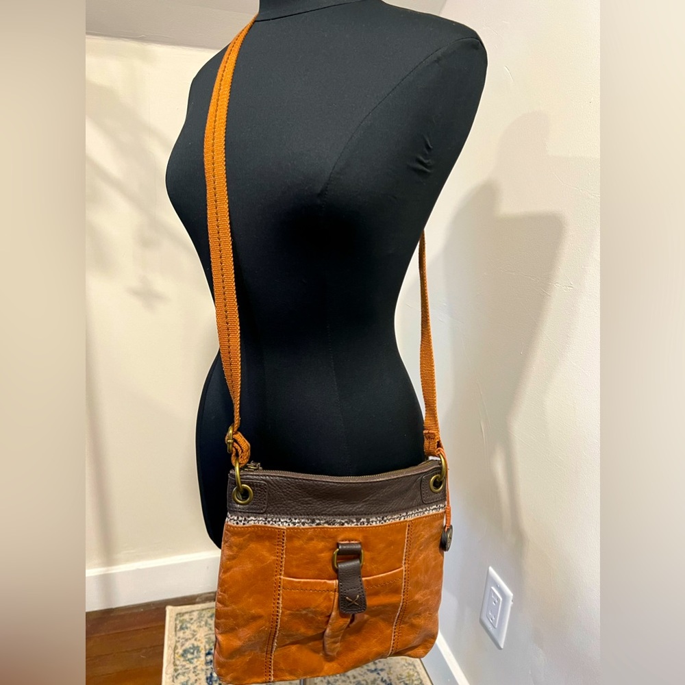 The Sak Iris Brown Leather Crossbody  Purse